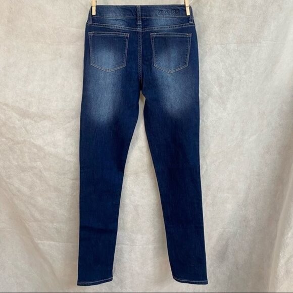 Vigoss The Jagger Stretch Demin Rhinestone Dark Blue Jeans Girls Size 14 - Picture 8 of 12